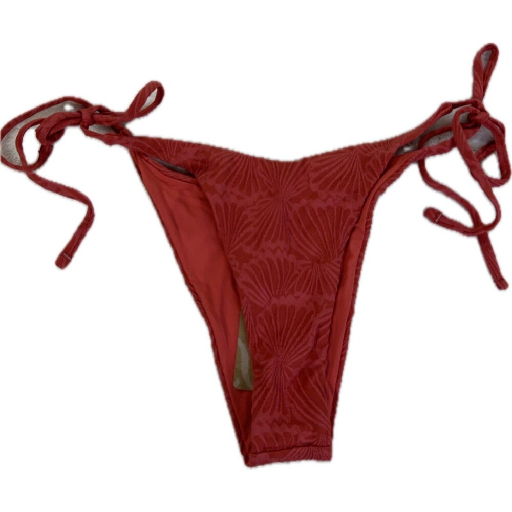 Berlook Women's Size Large Bikini Bottoms Textured Eco Nylon Swim Copper NWT